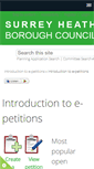 Mobile Screenshot of petitions.surreyheath.gov.uk